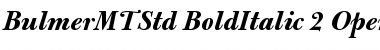 Bulmer MT Std Bold Italic Font