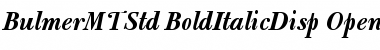 Bulmer MT Std Bold Italic Display Font