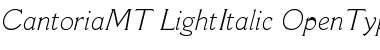 Cantoria MT Light Italic