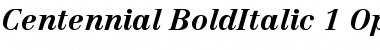 Linotype Centennial 76 Bold Italic