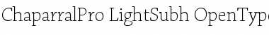Chaparral Pro Light Subhead Font