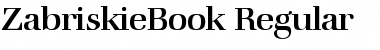 ZabriskieBook Regular Font