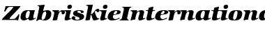 ZabriskieInternationalHeavy RegularItalic Font