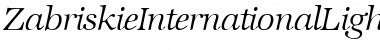 ZabriskieInternationalLight RegularItalic