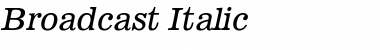 Broadcast Italic Font