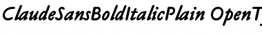 Download Claude Sans Bold Italic Font