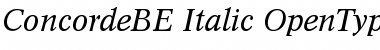 Concorde BE Italic Font