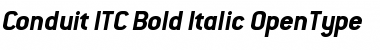 Conduit ITC Bold Italic Font