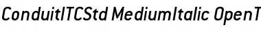 ConduitITCStd MediumItalic Font