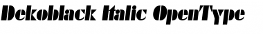 Download Dekoblack-Italic Font