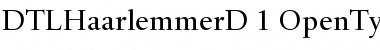 Download DTL Haarlemmer Font