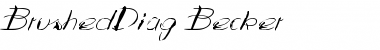 BrushedDiag Becker Normal Font