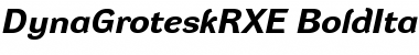 DynaGrotesk RXE Bold Italic