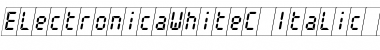 ElectronicaWhiteC Italic Font