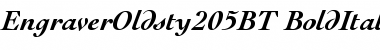 Engravers' Oldstyle 205 Bold Italic