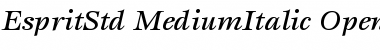 ITC Esprit Std Medium Italic Font