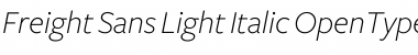 Freight Sans Light Italic Font
