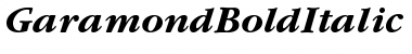 Garamond BoldItalic Font