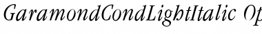 Garamond CondLightItalic Font