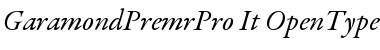 Garamond Premier Pro Italic Font