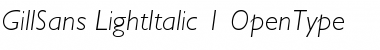 Gill Sans Light Italic