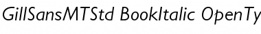 Gill Sans MT Std Book Italic Font