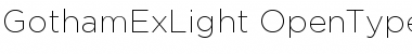 GothamExLight Regular Font