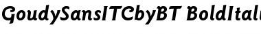 ITC Goudy Sans Bold Italic Font
