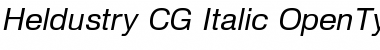 Heldustry CG Italic Font