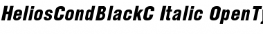 HeliosCondBlackC Italic Font
