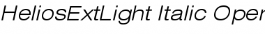 HeliosExtLight Italic Font