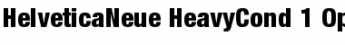 Helvetica Neue 87 Heavy Condensed Font