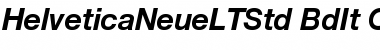 Helvetica Neue LT Std 76 Bold Italic