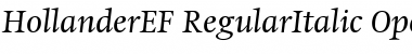 Download HollanderEF-RegularItalic Font