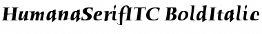 Humana Serif ITC Bold Italic