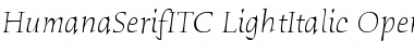 Humana Serif ITC Light Italic