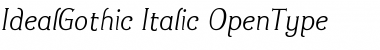 Ideal Gothic Italic Font