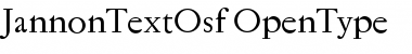 Jannon Text OSF Regular Font