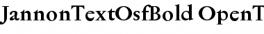 Jannon Text OSF Bold Font