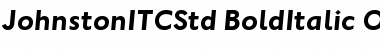 Johnston ITC Std Bold Italic