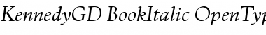 Kennedy Book Italic Font