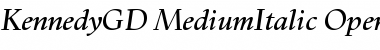 Kennedy Medium Italic Font
