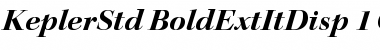 Kepler Std Bold Extended Italic Display