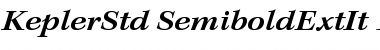 Kepler Std Semibold Extended Italic