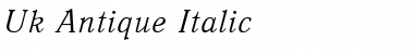 Uk_Antique Italic Font