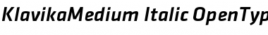 Klavika Medium Italic