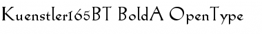 Kuenstler 165 Bold Font