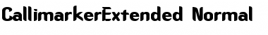 CallimarkerExtended Normal Font