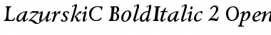 LazurskiC Bold Italic Font