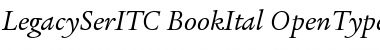 Legacy Serif ITC Book Italic
